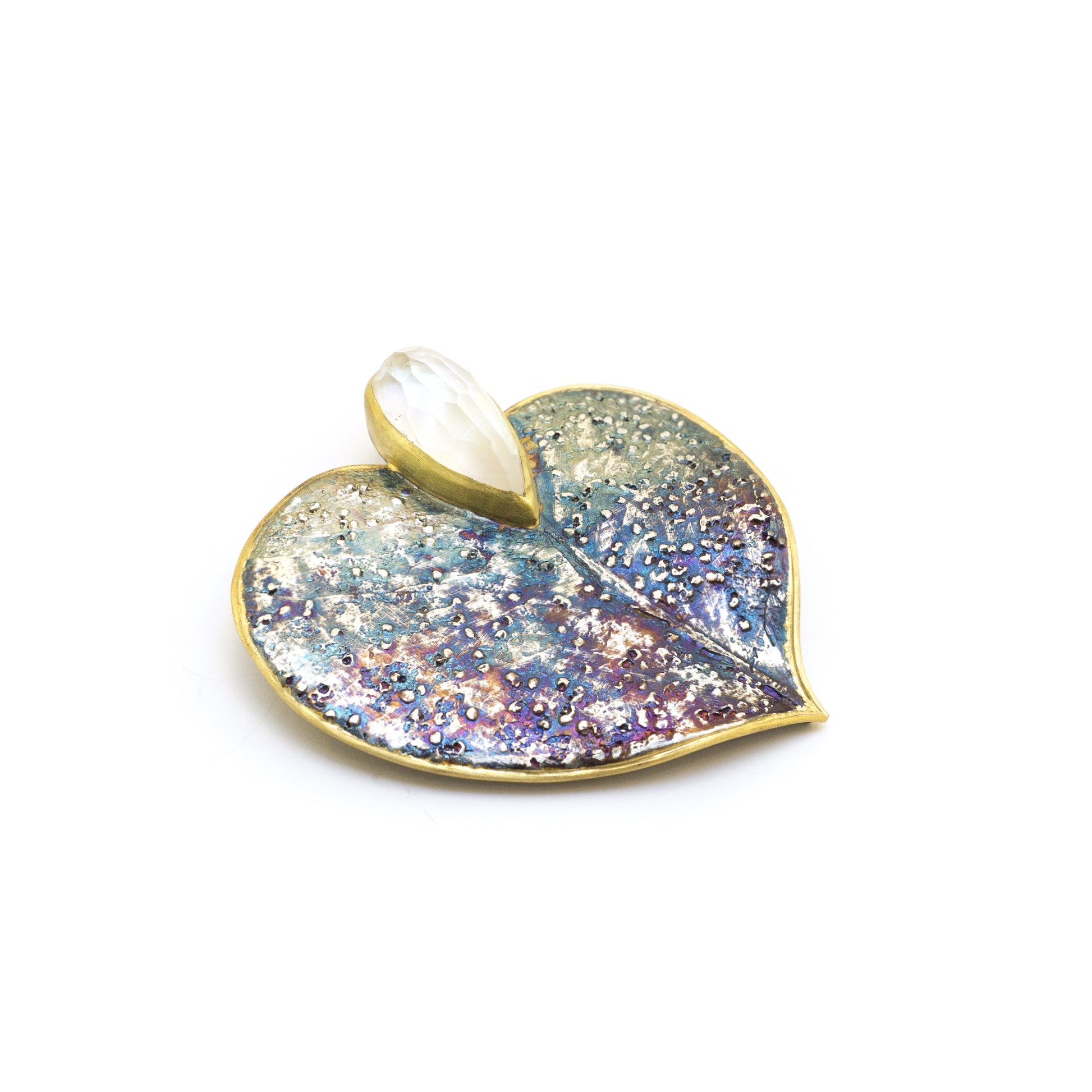 Eucalyptus Leaf Ivory Brooch - sifisjewellery Chaniajewellery Flowerjewellery Chania Flowerjewelery Flowersproducts