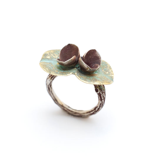 Euphorbia & Vine Branch Ring