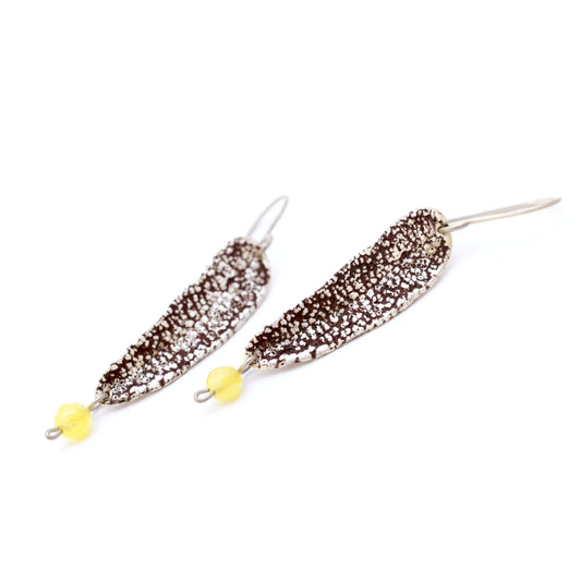 Salvia Leaf  Earrings - sifisjewellery Chaniajewellery Flowerjewellery Chania Flowerjewelery Flowersproducts