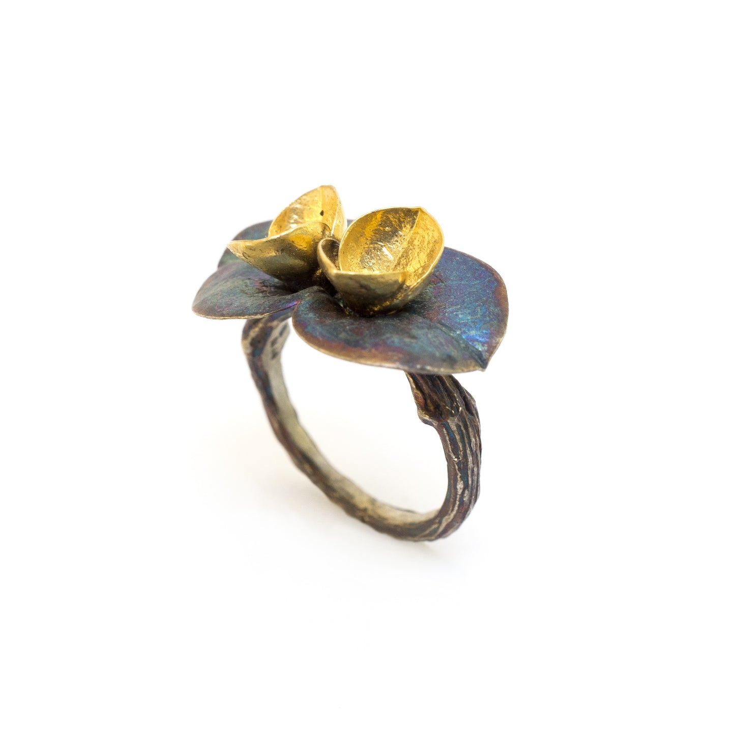 Euphorbia Milii flower Ring - sifisjewellery Chaniajewellery Flowerjewellery Chania Flowerjewelery Flowersproducts