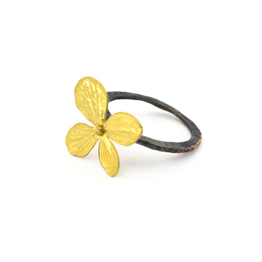 Small Hydrangea Ring - sifisjewellery Chaniajewellery Flowerjewellery Chania Flowerjewelery Flowersproducts