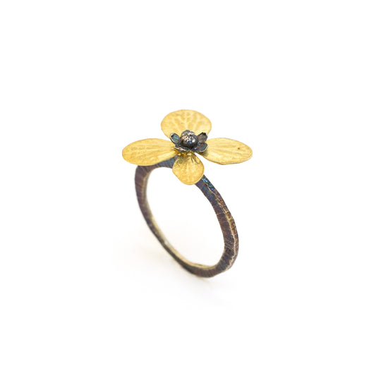 Small Hydrangea Ring - sifisjewellery Chaniajewellery Flowerjewellery Chania Flowerjewelery Flowersproducts